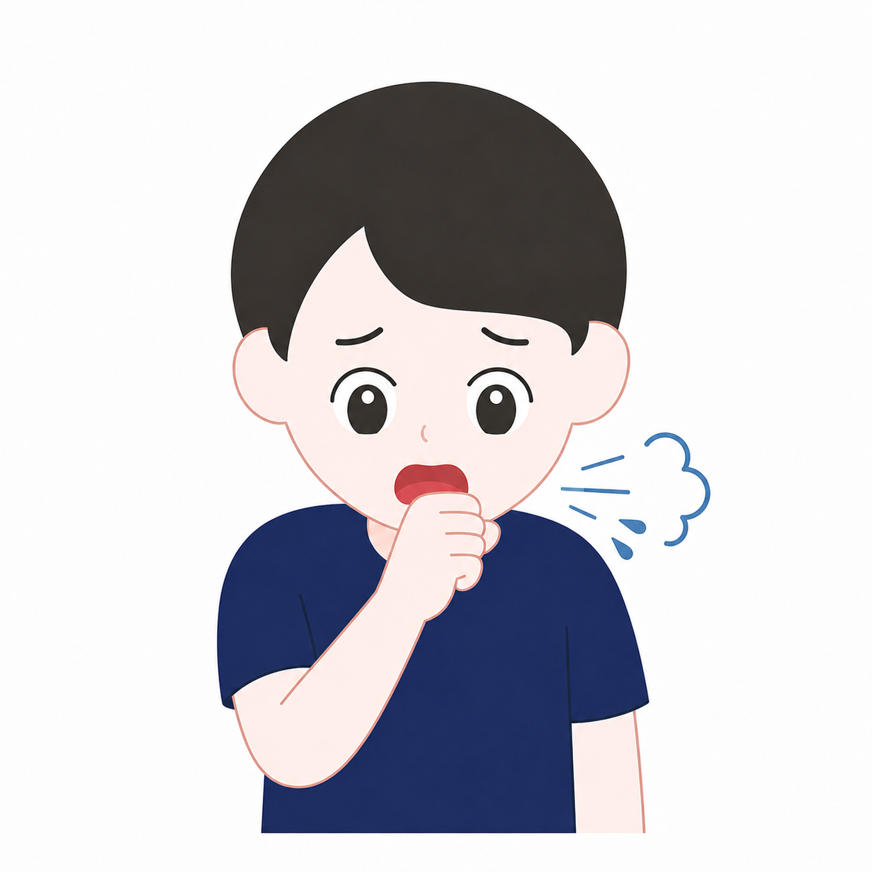 기침이 나요